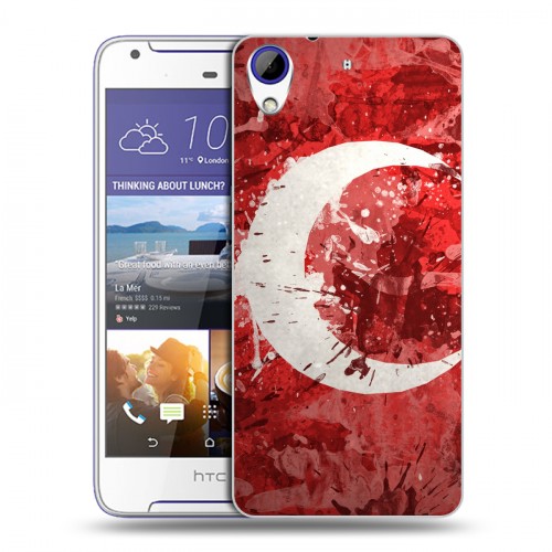 Дизайнерский пластиковый чехол для HTC Desire 830 Флаг Турции