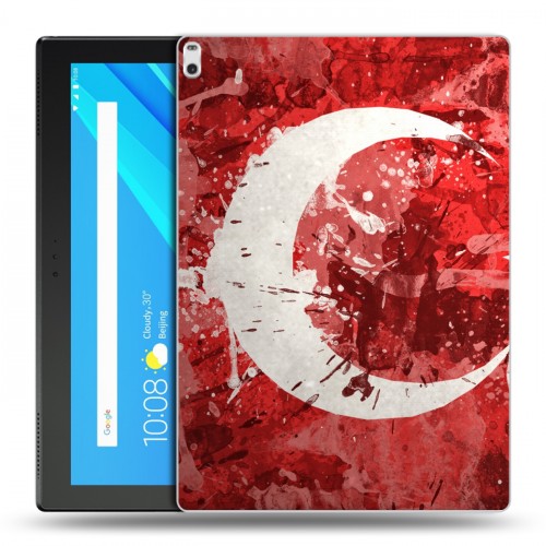 Дизайнерский силиконовый чехол для Lenovo Tab 4 10 Plus Флаг Турции