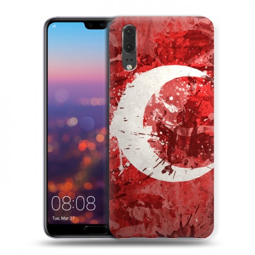 Дизайнерский силиконовый чехол для Huawei P20 Флаг Турции