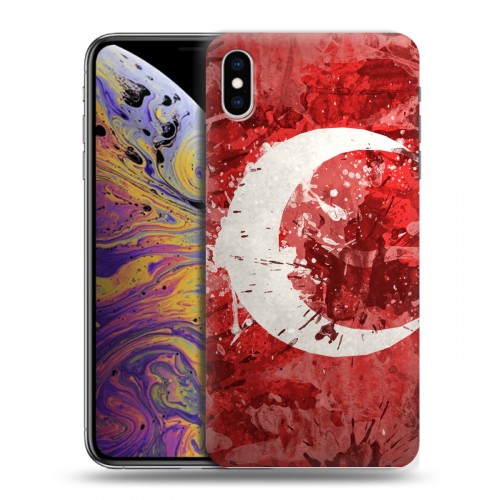 Дизайнерский силиконовый чехол для Iphone Xs Max Флаг Турции