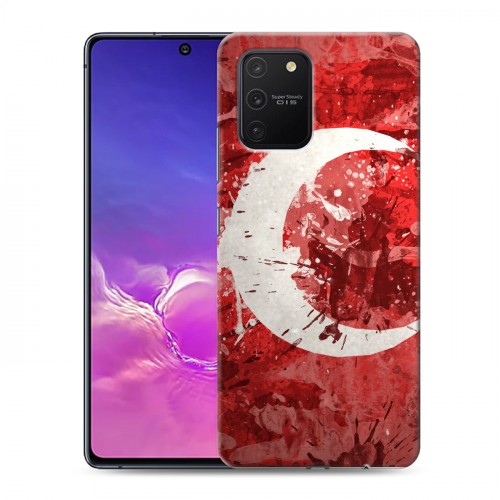 Дизайнерский силиконовый с усиленными углами чехол для Samsung Galaxy S10 Lite Флаг Турции