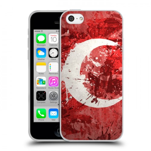 Дизайнерский пластиковый чехол для Iphone 5c Флаг Турции