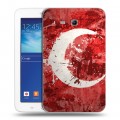 Дизайнерский силиконовый чехол для Samsung Galaxy Tab 3 Lite Флаг Турции