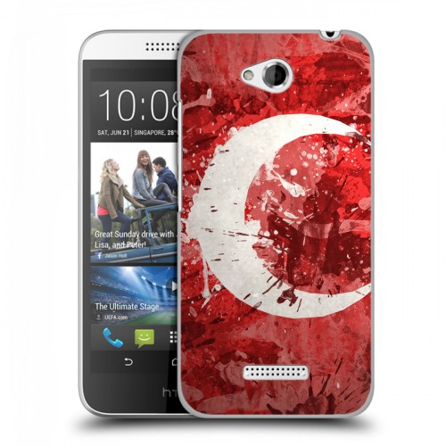 Дизайнерский силиконовый чехол для HTC Desire 616 Флаг Турции