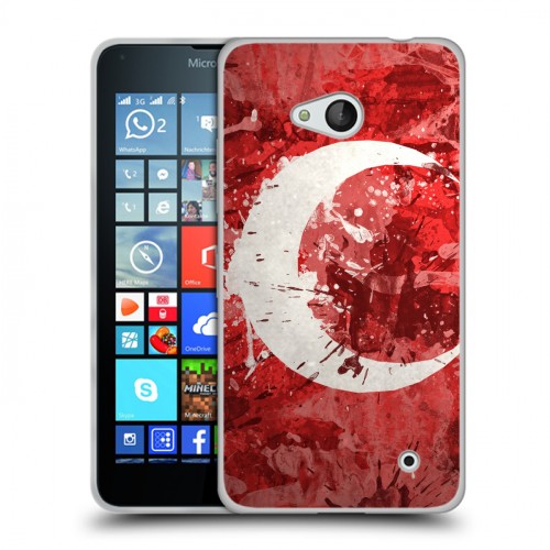 Дизайнерский пластиковый чехол для Microsoft Lumia 640 Флаг Турции