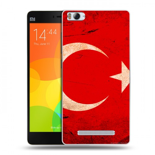 Дизайнерский пластиковый чехол для Xiaomi Mi4i Флаг Турции