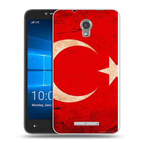 Дизайнерский пластиковый чехол для Alcatel OneTouch Pixi First Флаг Турции