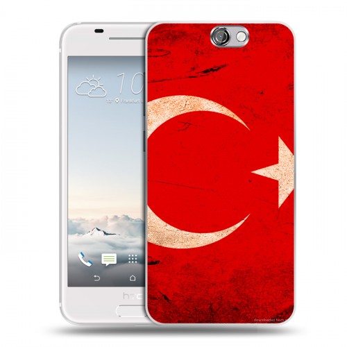 Дизайнерский пластиковый чехол для HTC One A9 Флаг Турции