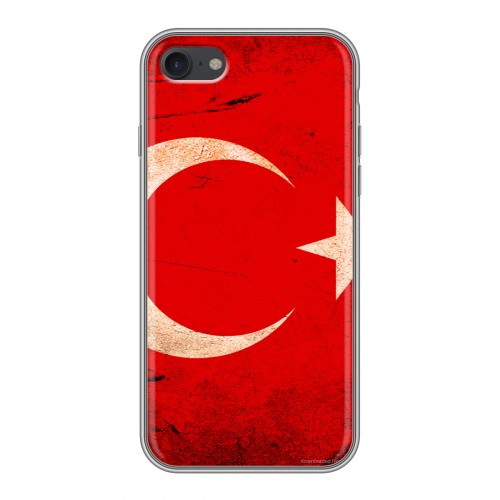 Дизайнерский силиконовый чехол для Iphone 7 Флаг Турции