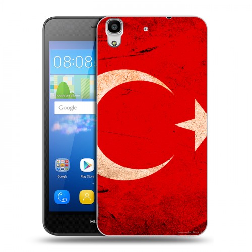 Дизайнерский пластиковый чехол для Huawei Y6 Флаг Турции