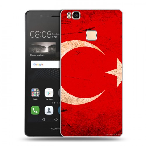 Дизайнерский пластиковый чехол для Huawei P9 Lite Флаг Турции