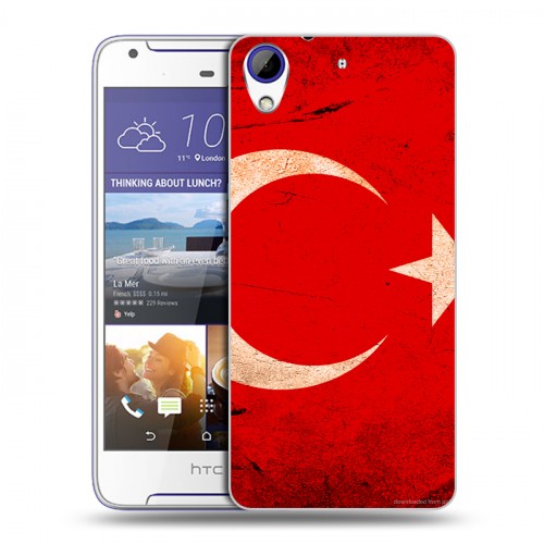 Дизайнерский пластиковый чехол для HTC Desire 830 Флаг Турции