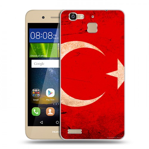 Дизайнерский пластиковый чехол для Huawei GR3 Флаг Турции