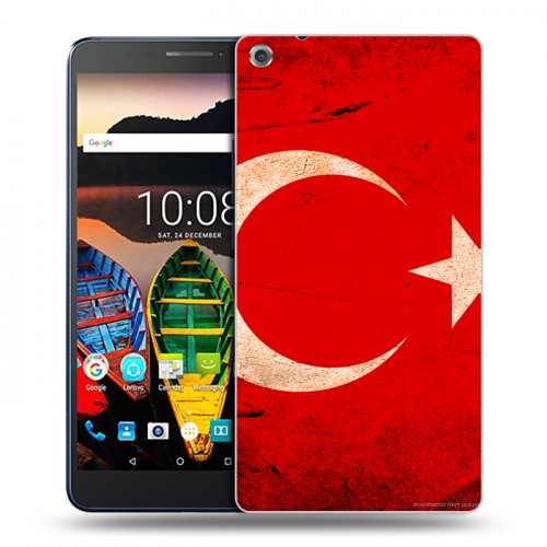 Дизайнерский силиконовый чехол для Lenovo Tab 3 7 Plus Флаг Турции