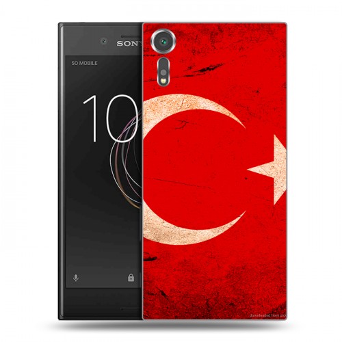 Дизайнерский пластиковый чехол для Sony Xperia XZs Флаг Турции