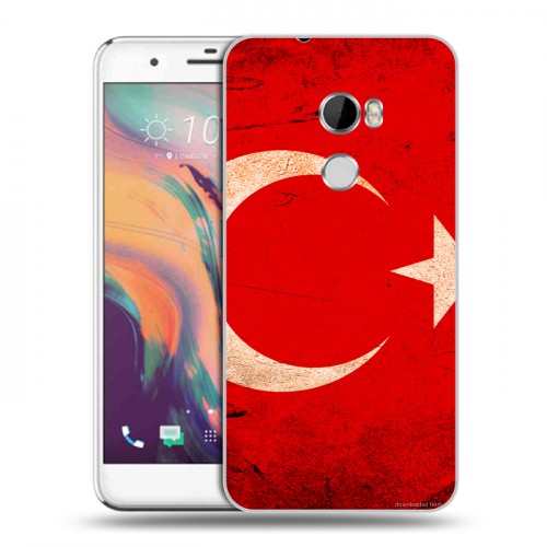 Дизайнерский пластиковый чехол для HTC One X10 Флаг Турции