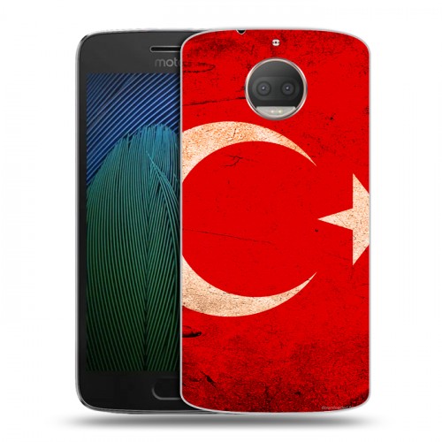 Дизайнерский пластиковый чехол для Motorola Moto G5s Plus Флаг Турции