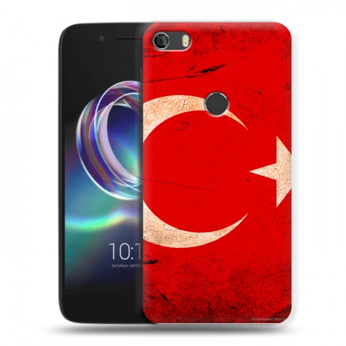 Дизайнерский силиконовый чехол для Alcatel Idol 5 Флаг Турции
