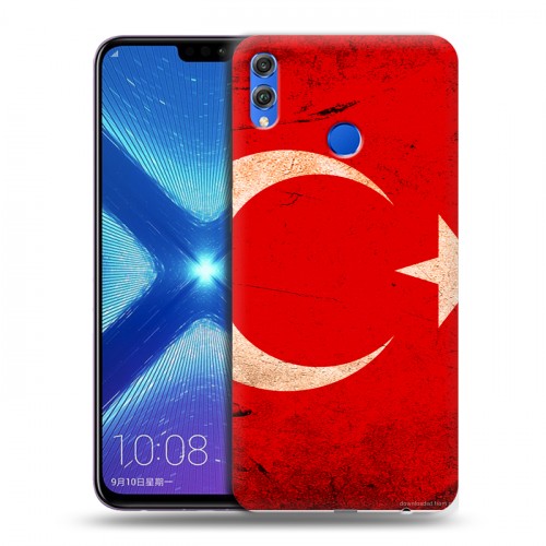 Дизайнерский силиконовый чехол для Huawei Honor 8X Флаг Турции
