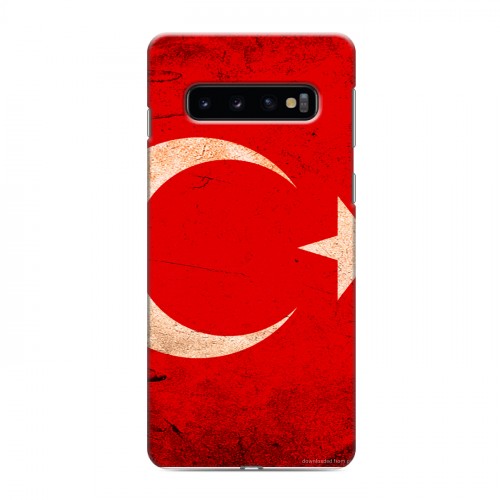 Дизайнерский силиконовый чехол для Samsung Galaxy S10 Флаг Турции