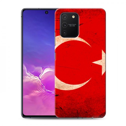 Дизайнерский силиконовый с усиленными углами чехол для Samsung Galaxy S10 Lite Флаг Турции