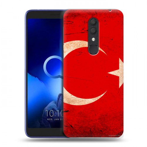 Дизайнерский пластиковый чехол для Alcatel 1X (2019) Флаг Турции