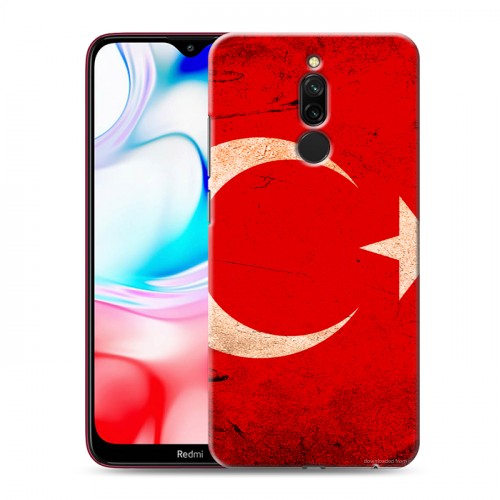 Дизайнерский пластиковый чехол для Xiaomi RedMi 8 Флаг Турции