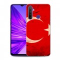 Дизайнерский силиконовый чехол для Realme 5 Флаг Турции