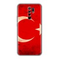 Дизайнерский силиконовый чехол для Xiaomi RedMi 9 Флаг Турции