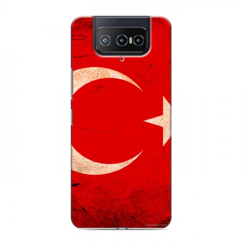 Дизайнерский силиконовый чехол для ASUS ZenFone 8 Flip Флаг Турции