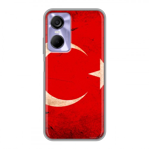 Дизайнерский пластиковый чехол для Tecno Pop 6 Pro Флаг Турции