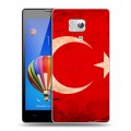 Дизайнерский пластиковый чехол для Huawei Honor 3 Флаг Турции