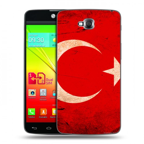 Дизайнерский силиконовый чехол для LG G Pro Lite Dual Флаг Турции