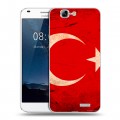 Дизайнерский пластиковый чехол для Huawei Ascend G7 Флаг Турции