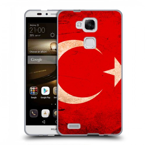 Дизайнерский силиконовый чехол для Huawei Ascend Mate 7 Флаг Турции