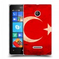 Дизайнерский пластиковый чехол для Microsoft Lumia 435 Флаг Турции