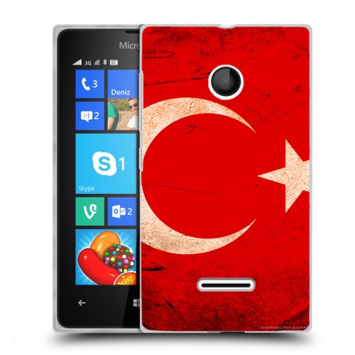 Дизайнерский пластиковый чехол для Microsoft Lumia 435 Флаг Турции