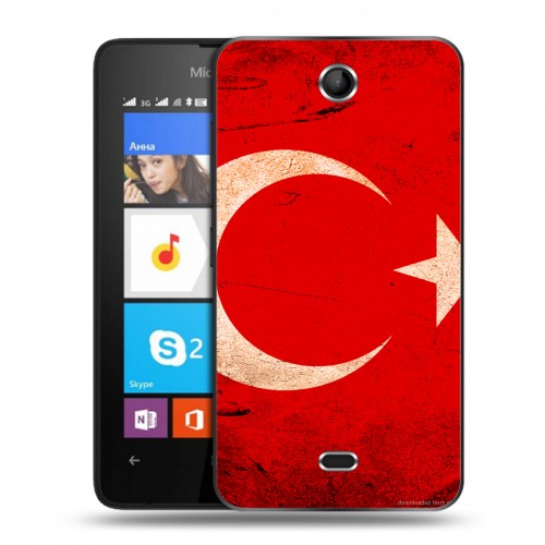 Дизайнерский силиконовый чехол для Microsoft Lumia 430 Dual SIM Флаг Турции