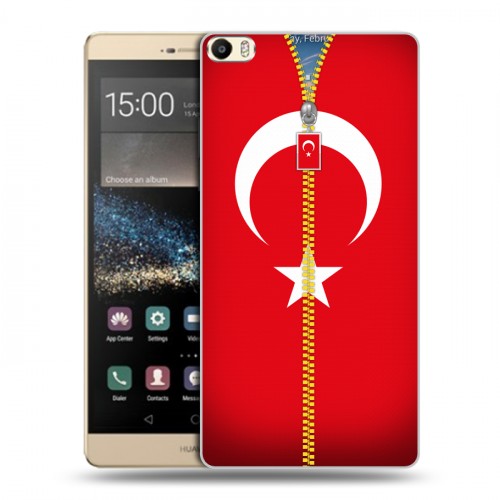 Дизайнерский пластиковый чехол для Huawei P8 Max Флаг Турции