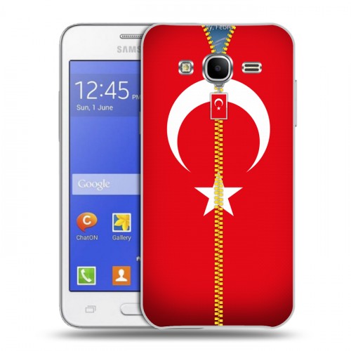 Дизайнерский пластиковый чехол для Samsung Galaxy J7 Флаг Турции