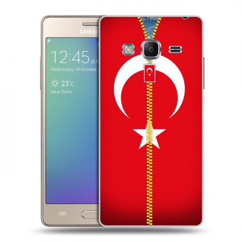 Дизайнерский пластиковый чехол для Samsung Z3 Флаг Турции