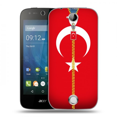 Дизайнерский силиконовый чехол для Acer Liquid Z330 Флаг Турции