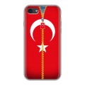 Дизайнерский силиконовый с усиленными углами чехол для Iphone 7 Флаг Турции