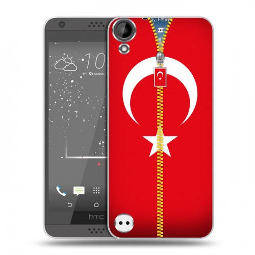 Дизайнерский пластиковый чехол для HTC Desire 530 Флаг Турции