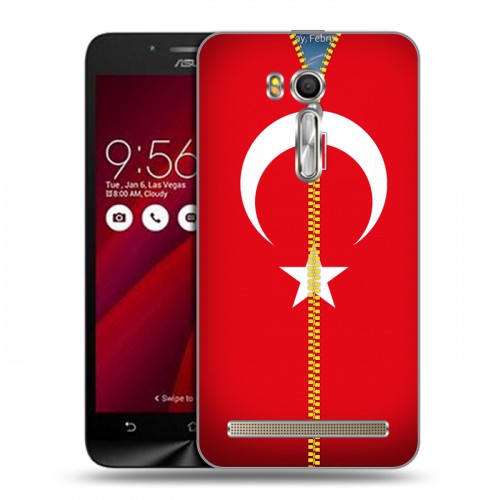 Дизайнерский силиконовый чехол для ASUS Zenfone Go 5.5 Флаг Турции