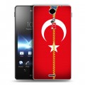 Дизайнерский пластиковый чехол для Sony Xperia TX Флаг Турции