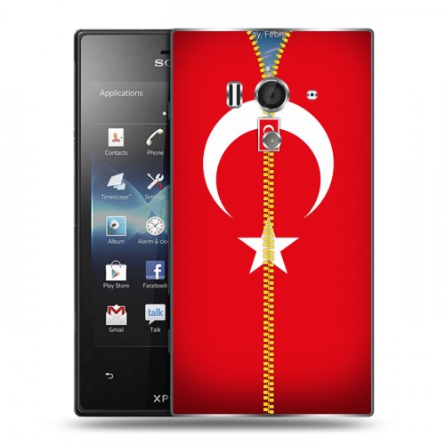 Дизайнерский пластиковый чехол для Sony Xperia acro S Флаг Турции