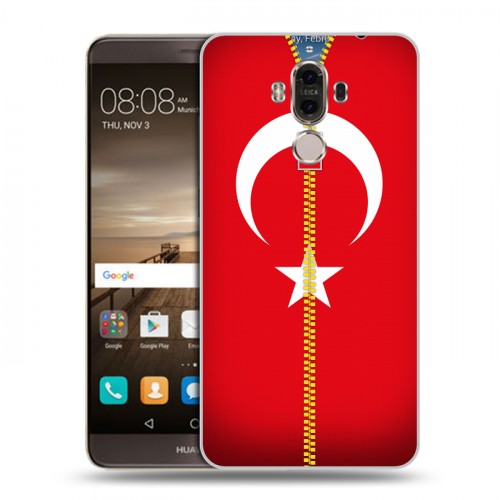 Дизайнерский пластиковый чехол для Huawei Mate 9 Флаг Турции