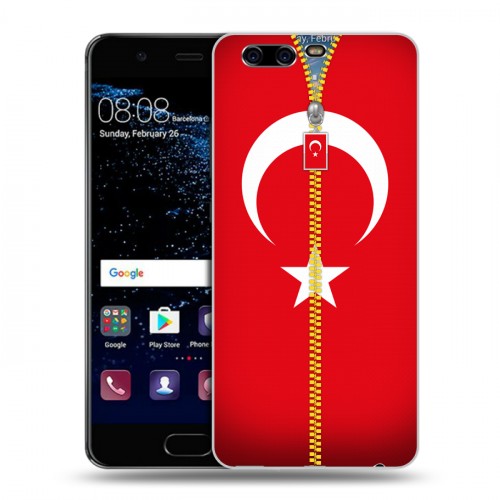 Дизайнерский пластиковый чехол для Huawei P10 Флаг Турции