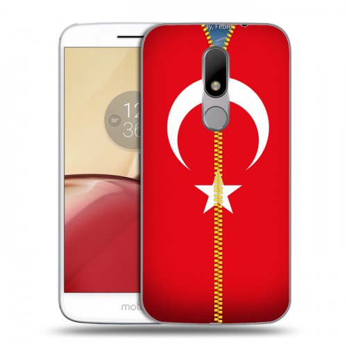 Дизайнерский пластиковый чехол для Lenovo Moto M Флаг Турции